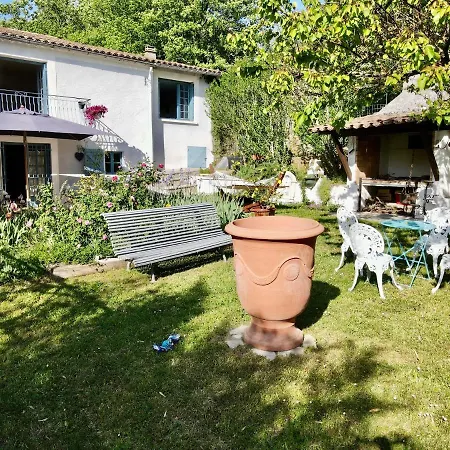 Mas Des Traves Anduze Avec Piscine 펜션